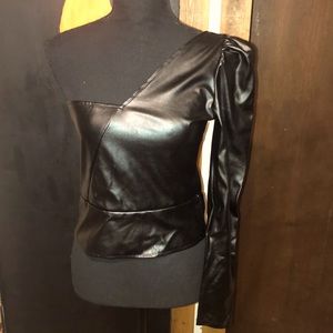 Black one sleeved top